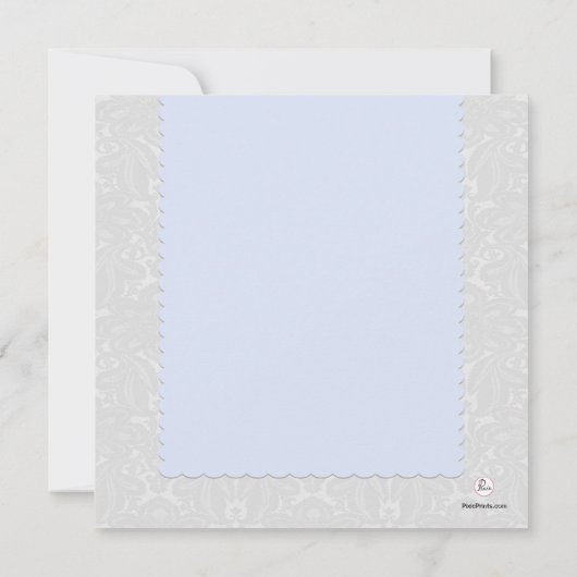 天空の青いダマスク織の写真はあなた/Notecardを感謝していしています サンキューカード (裏面)