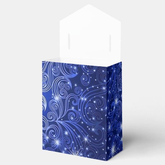 天空の青い渦巻き旋回と星のテントの好意ボックス フェイバーボックス (オープン)