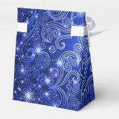 天空の青い渦巻き旋回と星のテントの好意ボックス フェイバーボックス (裏面サイド)