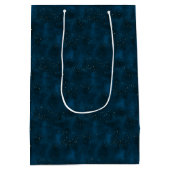 天空の青と白の星空の夜 ミディアムペーパーバッグ (裏面)