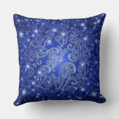 天空の青の渦巻き旋回&スター装飾用クッション クッション (裏面)