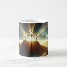 天空の風景で十字架を3つ