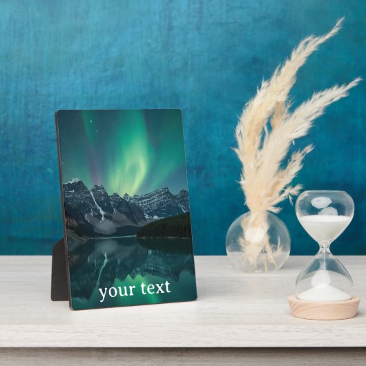 天空の風景ウォールアート – Aurora Borealis Tr フォトプラーク (側面)