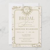 天空の魔法の神秘的なムーンスターブライダルシャワー 招待状 (正面)