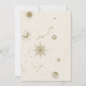 天空の魔法の神秘的なムーンスターブライダルシャワー 招待状 (裏面)