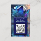 天空の魔法の神秘的な抽象芸術結晶 名刺 (裏面)