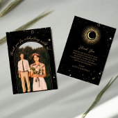 天空の黒のアーチ神秘的な写真 サンキューカード