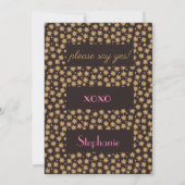 天空は私のメイド・オブ・オーナー（花嫁付き添い人）ピンクのムーディ 招待状 (裏面)