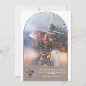 天空アーチムーン&サンモノグラムクレストQRコード 招待状 (裏面)