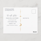 天空アーチ日付の保存招待状はがき ポストカード (裏面)