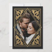 天空アールヌーボータロット結婚ゴシック写真 セーブザデート (裏面)