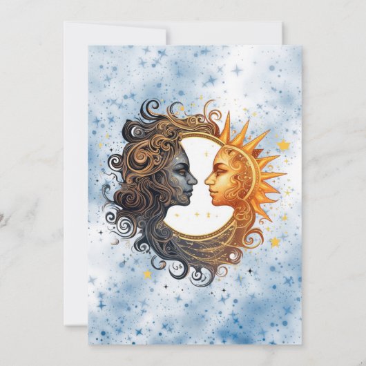 天空イエローブルーサンムーンブレスメイドランチョン 招待状 (裏面)