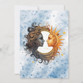 天空イエローブルーサンムーン婚約パーティ 招待状 (裏面)