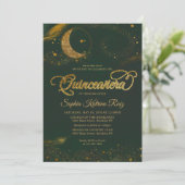 天空エメラルドグリーン金ゴールドスタームーンキンセアニェラ 招待状 (スタンド正面)