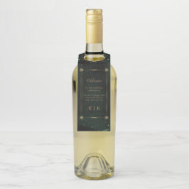 天空エメラルド結婚金ゴールド ボトルネックタグ