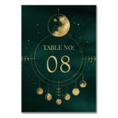 天空エメラルド金ゴールドムーン結婚フェイズ テーブルナンバー (裏面)