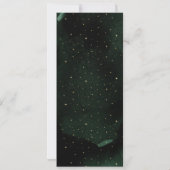 天空エメラルド金ゴールド結婚ムーンズメニューカード 招待状 (裏面)