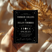 天空エレガントタロットカー結婚ド 招待状