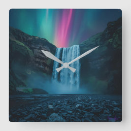 天空カスケード時計 – オーロ威厳のあるラ スクエア壁時計