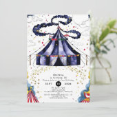 天空カラフルサーカス誕生日 招待状 (スタンド正面)
