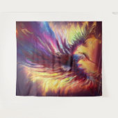 天空カラフルフェニックス織物 タペストリー (正面(横))