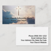 天空クロスブルー教会の牧師ビジネスカード 名刺 (正面/裏面)