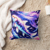 天空コイ魚：星の間の穏やかな水中競技魔法 クッション (ブランケット)