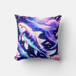 天空コイ魚：星の間の穏やかな水中競技魔法 クッション