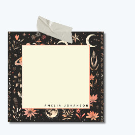 天空コスモス水彩桃色ガールティーン ポストイット