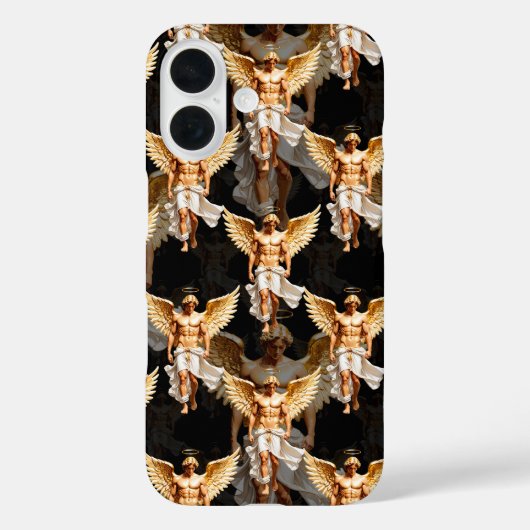 天空ゴールデンエンジェルズパターンデザイン Case-Mate iPhoneケース (裏面)