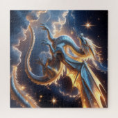 天空ゴールデンドラゴンパズル – ラグジュアリーファンタジーア ジグソーパズル (横)