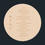 天空シャンパン金ゴールドサンムーンスターズ結婚ズ メニュー<br><div class="desc">天のシャンパン金ゴールド太陽の月の星結婚神秘的なメニューカードは、シャンパンの背景にシンプル金ゴールドの星を備え、金ゴールド書のスクリプトの中心にメニュー詳細をモダン持つ。提供されている文字・ボックスで文字を編集してパーソナライズ。©2024 Evco Studio www.zazzle.com/store/evcostudioで設計</div>