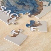 天空シンボルや象徴A〔占星術の〕十二宮図Dreamscapeファンタジー ジグソーパズル (側面)