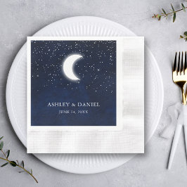 天空スカイムーンスターズ結婚のカクテル 縁ありカクテルナプキン