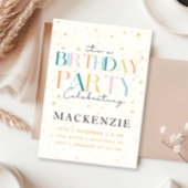 天空スターリースカイ誕生日招待状 招待状