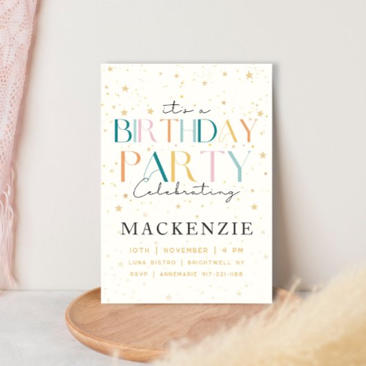 天空スターリースカイ誕生日招待状 招待状