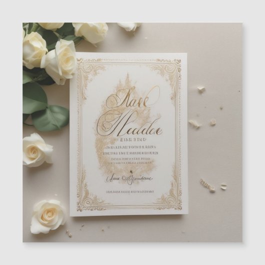 天空スターリーナイト結婚式招待状 (正面)