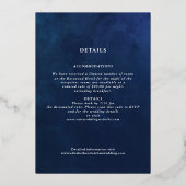 天空タロットカー結婚ドの箔招待状 箔招待状 (裏面)