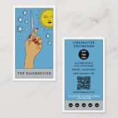 天空タロットサンヘアドライザーヘアサロンロゴ 名刺 (正面/裏面)