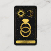 天空タロットサンムーンウェディングプランナー金ゴールド 名刺 (正面)