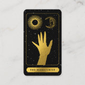 天空タロットサンムーンネイリスト金ゴールド 名刺 (正面)