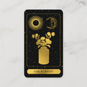 天空タロットサンムーンフローリストフローラ金ゴールド 名刺 (正面)