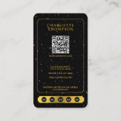 天空タロットサンムーンフローリストフローラ金ゴールド 名刺 (裏面)