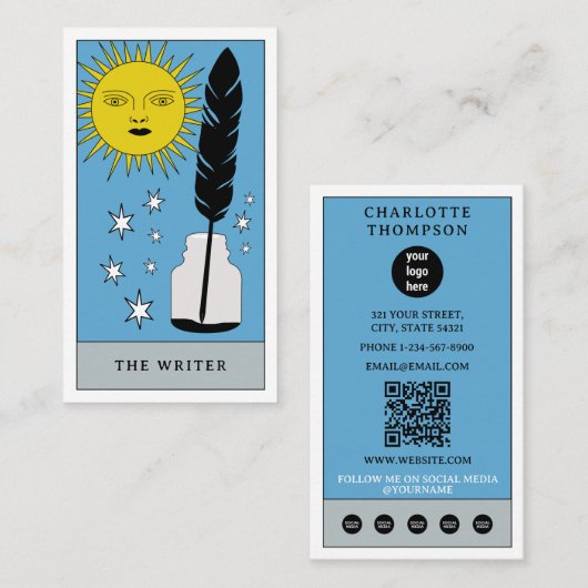 天空タロットサンライター作家ロモダンゴ 名刺 (正面/裏面)