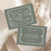 天空タロットセージ赤ちゃんシャワーサンキューカード エンクロージャーカード