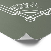 天空タロットセージ赤ちゃんシャワー歓迎サイン ポスター (角)