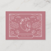 天空タロットバラベビーシャワーサンキューカード エンクロージャーカード (正面)