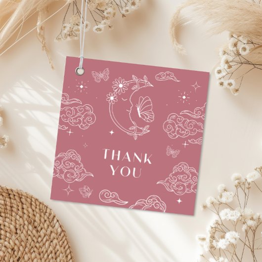 天空タロットバラベビーシャワーメッセージカード フェイバータグ