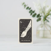 天空タロットブラックタトゥーアフターケアカード 名刺 (スタンド正面)