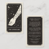 天空タロットブラックタトゥーアフターケアカード 名刺 (正面/裏面)